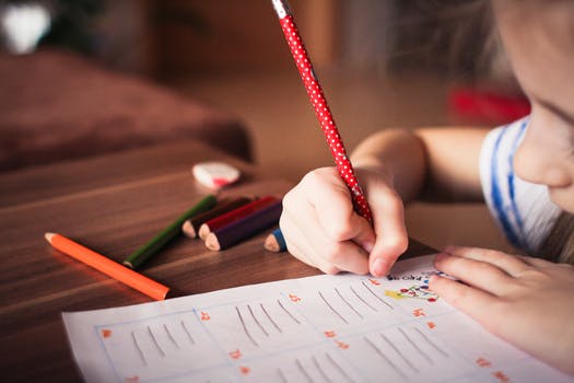 Student taking a test at one of the schools in the West Chester Area School District.